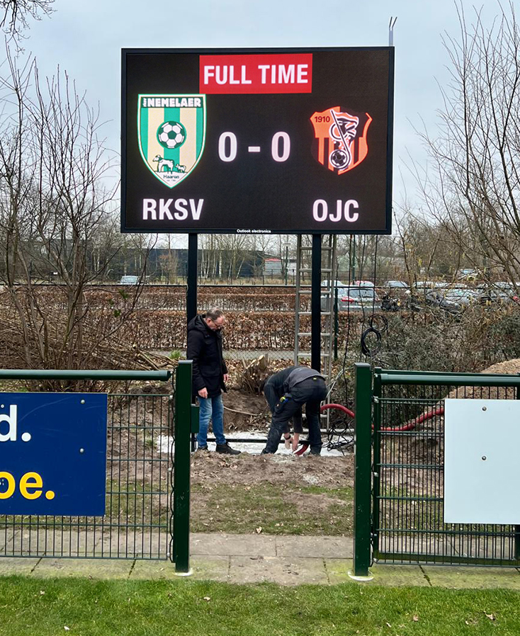 Full colour Scorebord Sportveld